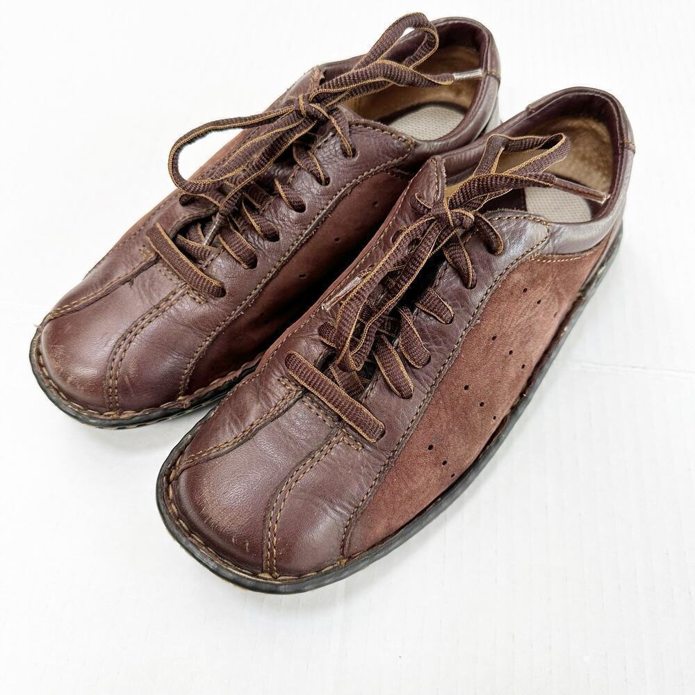 Born Men's Oxford Brown Leather Comfort Walking Lace Up Shoes SZ 7 M/W